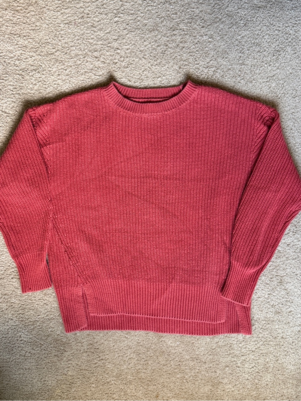 Aeropostale Crewneck Knit Sweater in Coral Pink